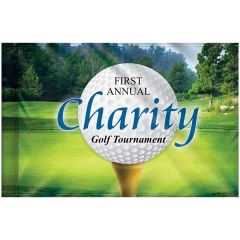 14 Inch X 20 Inch Custom Single Reverse Golf Flag With Tube
