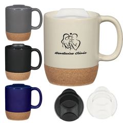 14 Oz Ceramic Mug With Cork Bottom
