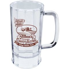 14 Oz Clear Plastic Panel Side Mug W/Handle