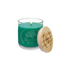 14 Oz Fresh Pine Candle In Glass Holder W/ Wood Lid