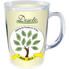14 Oz Thermal Double Wall Mug - White Printed Insert