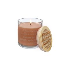 14 Oz Tropical Coconut Candle In Glass Holder W/ Wood Lid