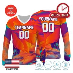150 GSM Mesh Jersey Long Sleeve V- Neck Full Dye Sublimation
