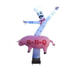 15 Ft Chef BBQ Pig Wavy Tube Dude Fabric Only - Fan Optional