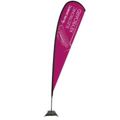 15 Ft Elite Teardrop Nylon Sail Sign Flag, 1-Sided, Scissor