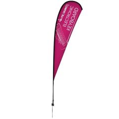 15 Ft Elite Teardrop Nylon Sail Sign Flag, 1-Sided, Spike