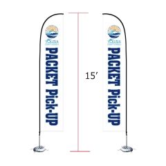15 Ft Single Sided Sailing Flag Fiber Glass and Aluminum
