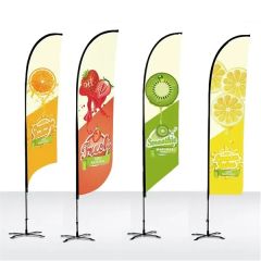 15 Ft Single-Sided Standard Advertising Flag In Full Color