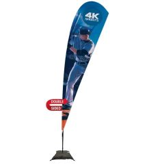15 Ft Streamline Teardrop Sail Sign Flag, 2-Sided, Scissor