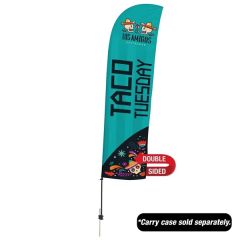 15 Ft Value Blade Sail Sign Flag Kit Double-Sided Spike Base