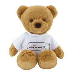 15 Inch Tan Kai Bear With T-Shirt and Full Color Imprint