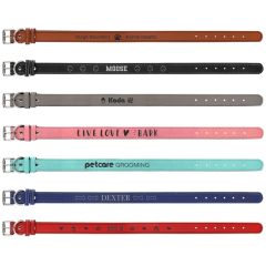 15 Inch X 3/4 Inch Laserable Leatherette Dog Collar