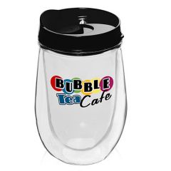 15 Oz. Double Wall Acrylic Tumbler W/ Black Top