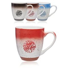 15 Oz. Fade And Speckle Bistro Ceramic Custom Mug