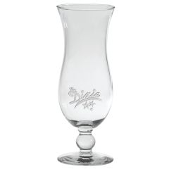 15 Oz Footed Hurricane Vase - Deep Etched