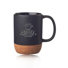 15 Oz. Matte Cork Bottom Ceramic Mugs