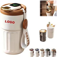 15 Oz Stainless Steel Coffee Mug With Temperature Display