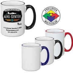 15 Oz White El Grande Mug Handle & Halo