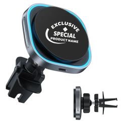 15W Cooling Magnetic Wireless Car Holder and Fast Charger