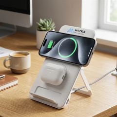 15W Dual-Coil Wireless Charging Stand