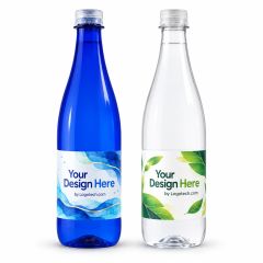 16.9 Oz / 500 mL Glastic Champagne Style Bottles Clear Or Blue