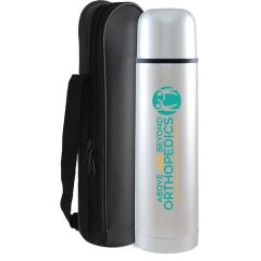 16.9 Oz Stainless Steel Thermos With Vinyl Case