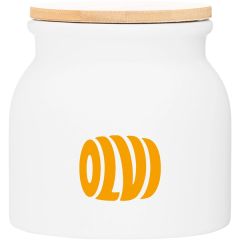 16.9 Oz Vida Ceramic Container With Bamboo Lid