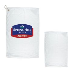 16 Inch X 25 Inch Golf Towel W/ Grommet and Hook