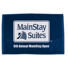16 Inch X 25 Inch Hemmed Golf Towel W/ Grommet and Hook