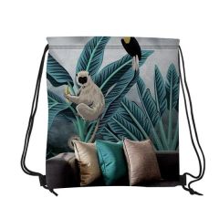 16 Inch  W X 18 Inch  H Canvas Drawstring Backpack