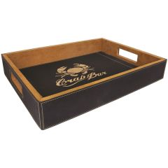 16 Inch X 12 Inch Leatherette Serving Tray
