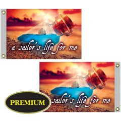 16 Inch X 24 Inch Double Sided Knitted Polyester Boat Flag