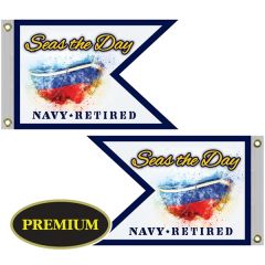 16 Inch X 24 Inch Double Sided Knitted Polyester Guidon Boat Flag