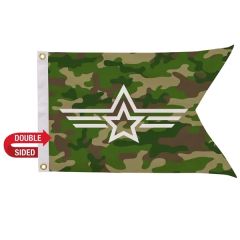 16 Inch X 24 Inch Polyester Guidon Flag Double-Sided