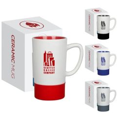 16 Oz Ceramic Mug With Silicone Accent