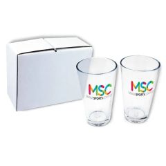 16 Oz Pint Glass - Gift Set Of 2, Full Color Digital