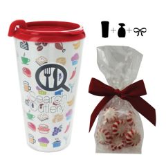 16 Oz Plastic Travel Mug With 4 Color Insert