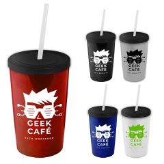 16 Oz Sentinel Acrylic Tumbler With Lid And Straw