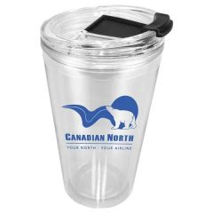 16 Oz Victory Acrylic Tumbler With Flip Top Lid