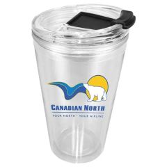16 Oz Victory Acrylic Tumbler With Flip Top Lid, Full Color