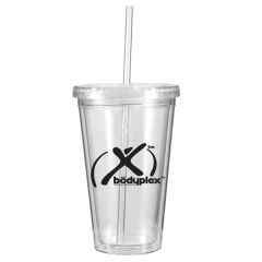 16 Oz Victory Acrylic Tumbler With Straw Lid