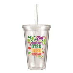 16 Oz Victory Acrylic Tumbler With Straw Lid, Full Color Di