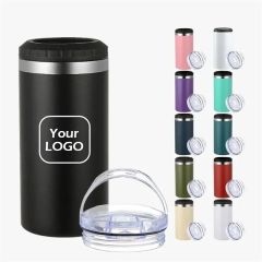 16 Oz 4-In-1 Can Cooler Insulated Tumbler