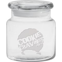 16 Oz Apothecary Jar W/ Flat Lid
