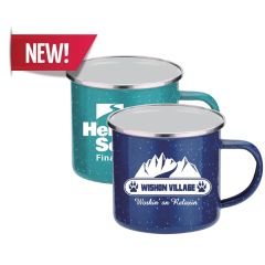 16 Oz Camp Cup - Enamel With Stainless Steel Rim
