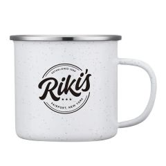 16 Oz Coffee Mug Enamel W/ SS Rim