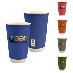 16 Oz Full Color Ridge Paper Cup