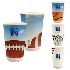 16 Oz Full Color Sporty Paper Cup