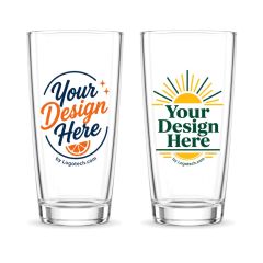 16 Oz Highball Cocktail Glass Screen Printed