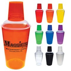16 Oz Plastic Cocktail Shaker/Sipper